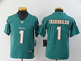 Youth Nike Dolphins 1 Tua Tagovailoa Aqua 2020 NFL Draft First Round Pick Vapor Untouchable Limited Jersey,baseball caps,new era cap wholesale,wholesale hats